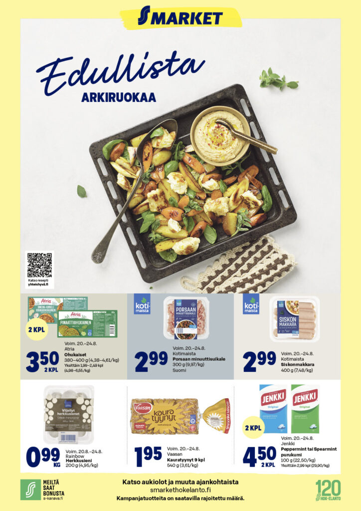 S-marketin viikon edulliset hinnat